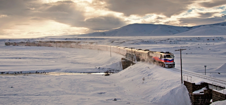 Dogu Express during sunset