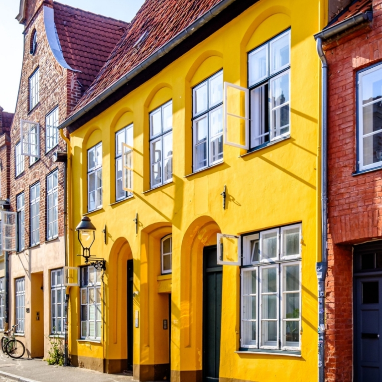 Colourful houses in Lubeck