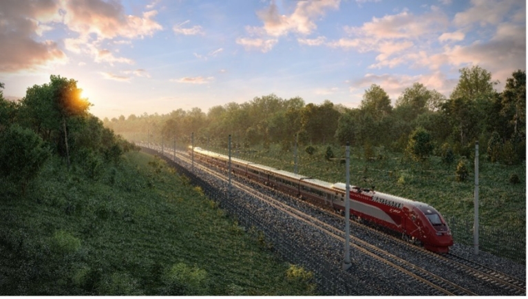 Tren Thalys en un andén de Paris Gare du Nord