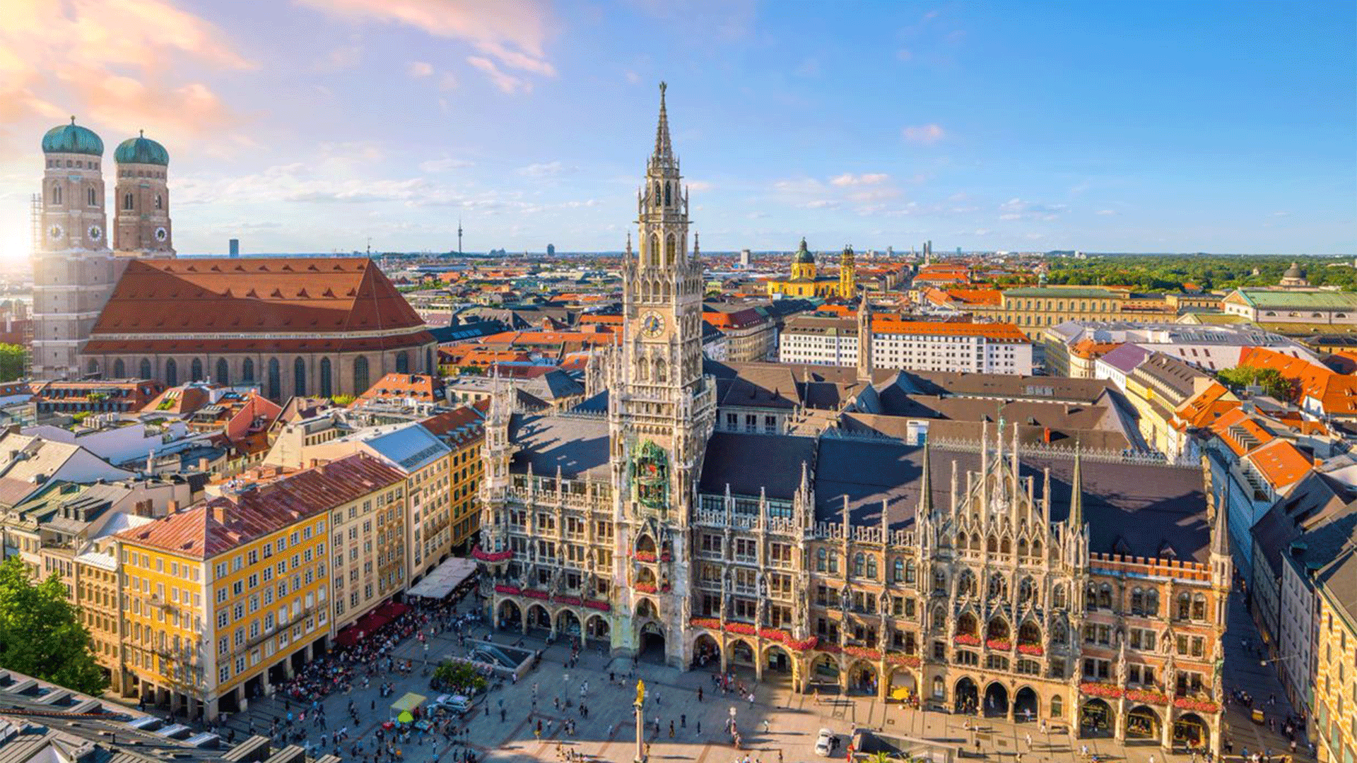 An aerial view of Munich, Germany