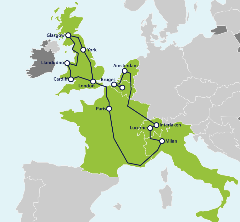 Itineraire De 2 Mois Au Depart De La Grande Bretagne Interrail Eu