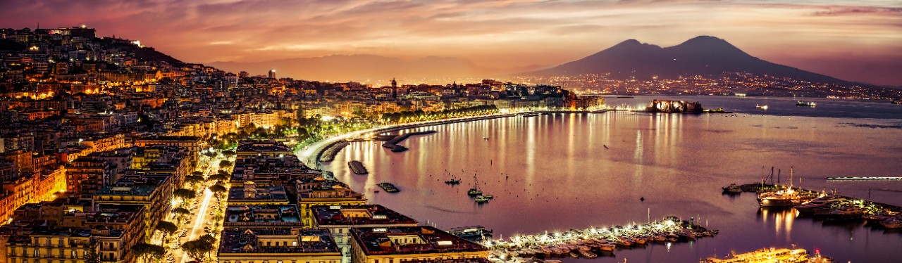 A panorama of Naples, Italy from October 2013.